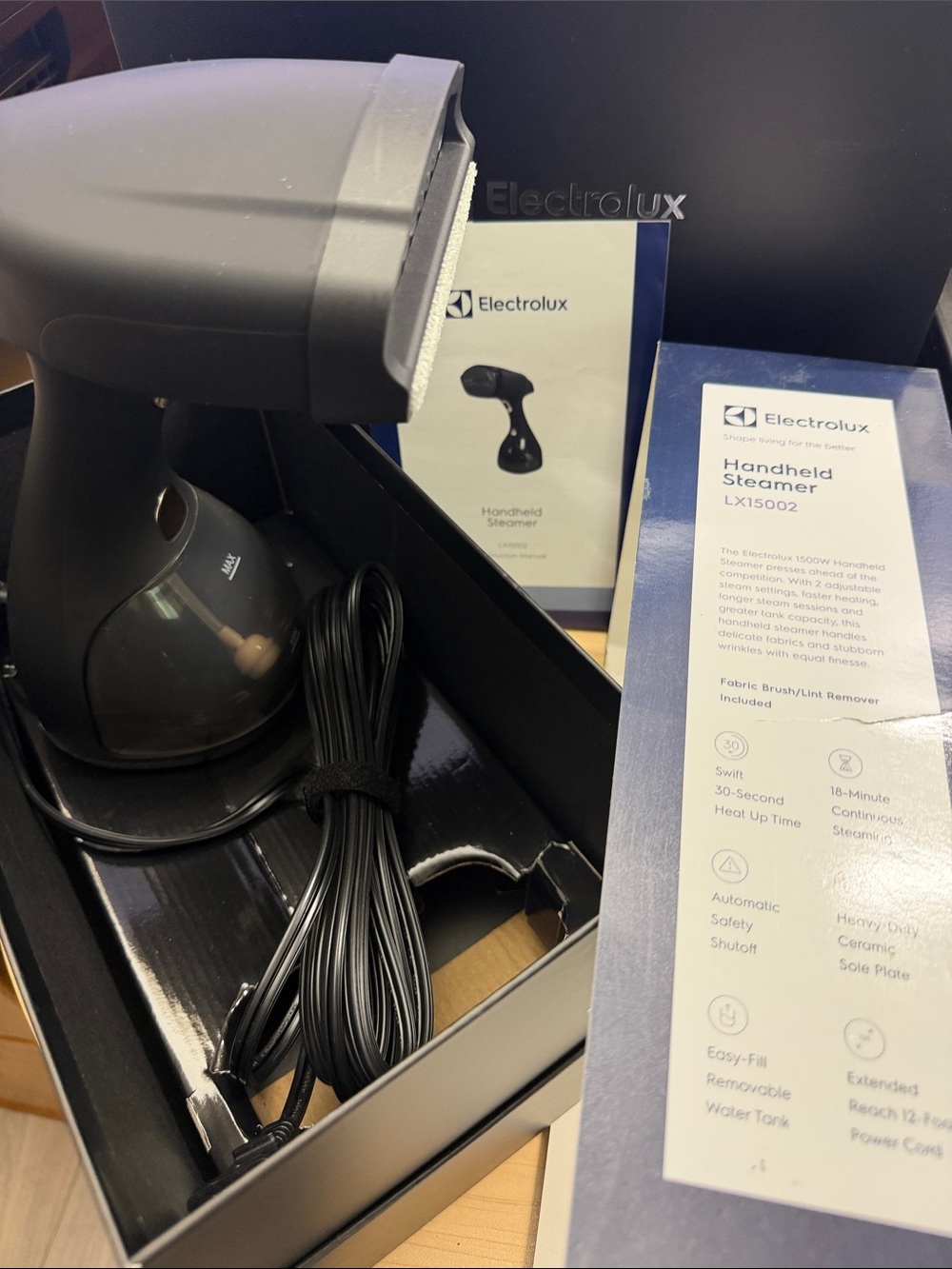 Black Handheld Steamer - LX15002
